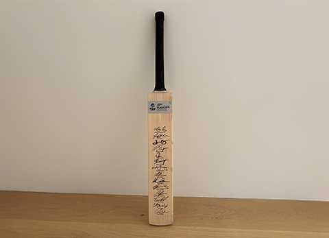 Signed Black Caps Bat